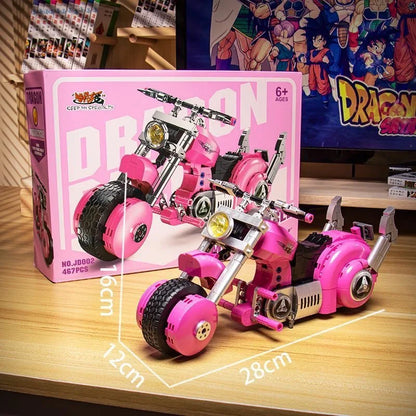 Dragon Ball Series Motorcycle Off-Road Vehicle Bulma Goku Mount Assembled Figures Ornaments Toys Collection Gifts
