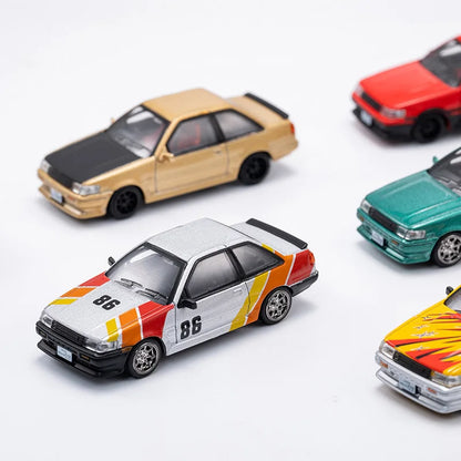 DCT 1/64 AE86 Model Car Classical Vehicle Diecast Toy Collection Car Station Vehicle with Display Box for Adults