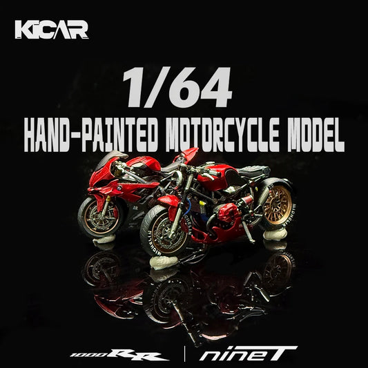 Kicarmod 1/64 1000RR & NineT 3D Printed Resin Motorcycle Model Diecast Scale Hobby Toy Gifts Collector Edition Desk Decoration
