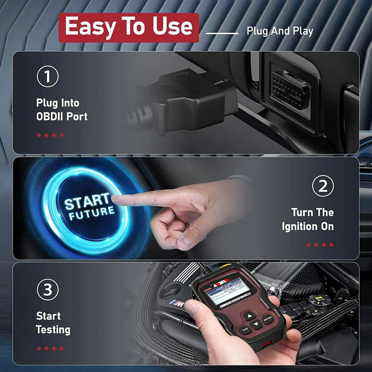 OBD2/JOBD Scanner Full OBD2/EOBD Diagnostic Tools Automotive ANCEL JP700 Professional Code Reader Scanner Check Engine pk ELM32