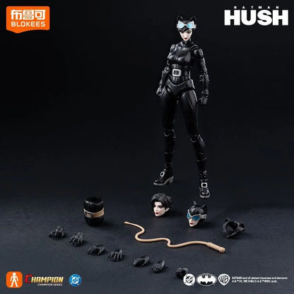 Original Blokees DC Champion Class - Hush Series Batman & Catwoman Poseable Model Kits Action Figures Ornament Collect Toys Gift