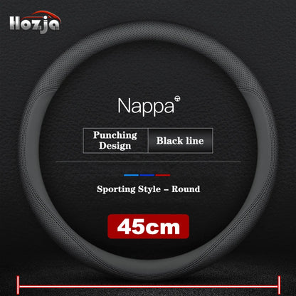 38CM 40CM 42CM 45CM 47CM Car Truck Extra Large Artificial Leather Steering Wheel Braid Cover Universal Auto Interior Accessories