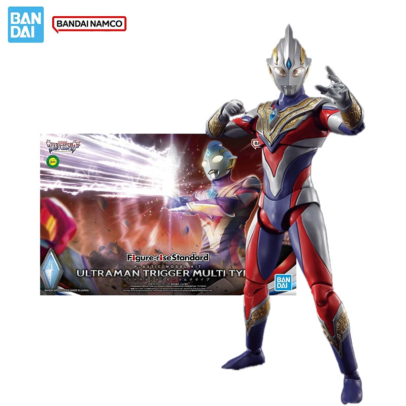 Bandai Original Genuine Ultraman Model Kit Figure-rise Standard Ultraman Trigger Multi Type Collection Action Figure Model Toys