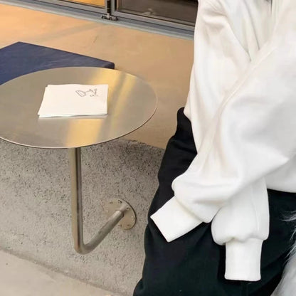 Simple and Modern Milk Tea Shop Cafe Card Table Against The Wall Hanging Table Dessert Shop Wall Mounted Round Table