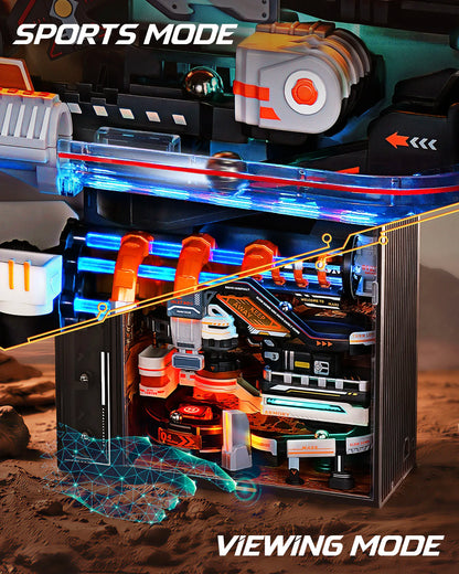 ROBOTIME ROKR Mars Outpost Motorized Marble Run Expandable Parallel World Series Desk Decor Ideal Present for Teens Age 14+