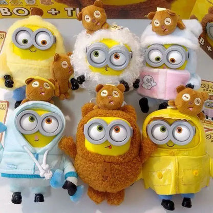 Hot New BOB&TIM Minions Better Together Series Anime Cute Cartoon Gifts Box Keychains Figure Model Trendy Toys Gifts