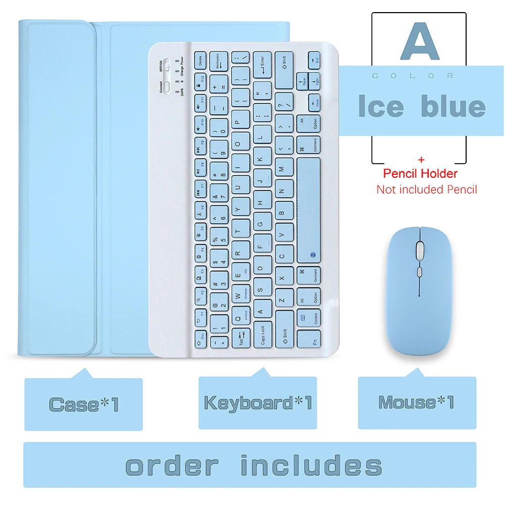 Keyboard Wireless Mouse Magic For iPad Pro 13 11 Case M5 M4 2026 M3 Air 13 11 5 4 10.2 9 8 7 Generation Case Bluetooth Keyboard