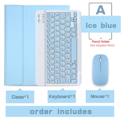 Keyboard Wireless Mouse Magic For iPad Pro 13 11 Case M5 M4 2026 M3 Air 13 11 5 4 10.2 9 8 7 Generation Case Bluetooth Keyboard