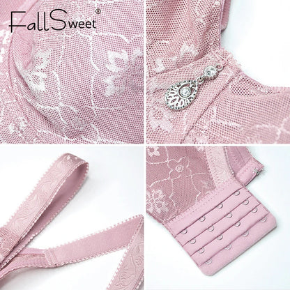 FallSweet 1/2PCS Plus Size Minimizer Bra 38-48 E F Cup for Women Underwire Push Up Bra Anti-sagging Brassiere Full Coverage
