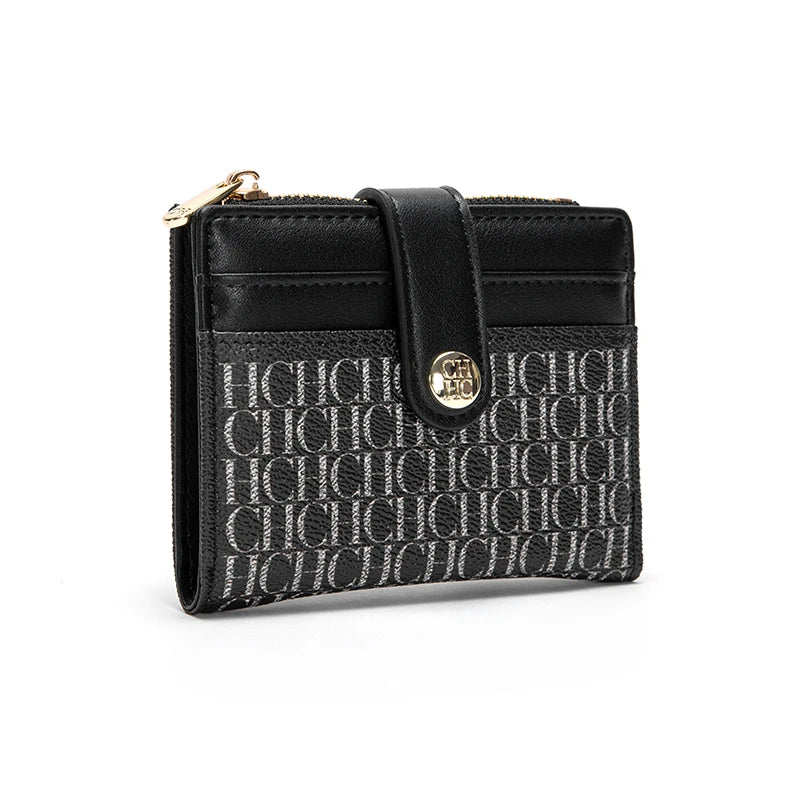 CHCH Fashion Classic Retro Men's and Women's Universal Wallet Letter Printed Portable Card Bag Zero Wallet