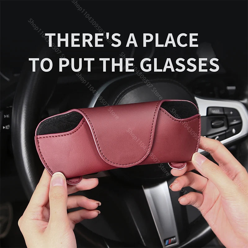 For Porsche Macan Cayenne Panamera Car Sunglasses Holder Car Glasses Clip Glasses Case Car Interior Accessories