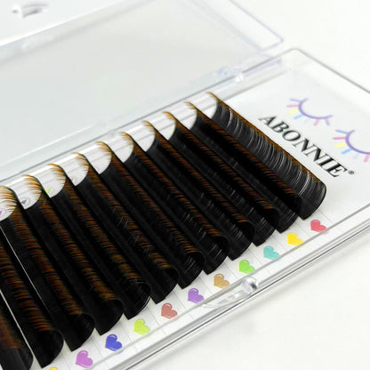 ABONNIE Mix Color Eyelashes Make up Black Gradient Red Blue Purple Eyelashes Extensions Individual Faux Mink Ombre Color Lashes
