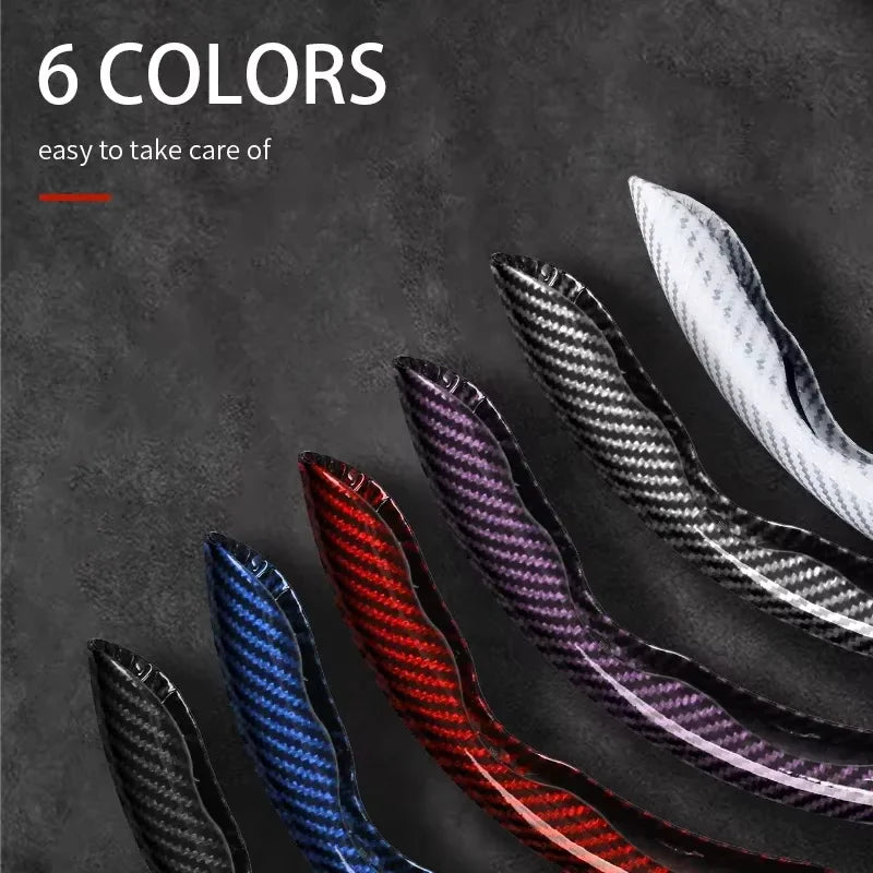 2026 Laser Carbon Fiber Silicone Car Steering Wheel Cover 1K Micro Fiber Leather PVC Wheel Booster Cover Non-Slip Universa