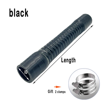 Black Silicone Flexible Hose Universal Radiator Hose Car Air Intake Pipe Intercooler Air Filter Connection Tube ID 16MM ~ 75MM