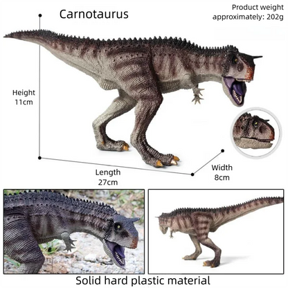 Simulation Jurassic World Carnotaurus Dinosaur Figure Solid Realistic Horned Bull Dinosaur Model PVC Animal Figurines Cognitive