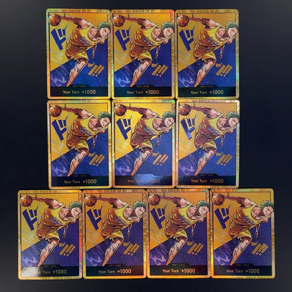 One Piece OPCG English Golden Holographic 3D Textured  DON card Straw Hat Crew x Lakers DON card Anime Collectible Cards