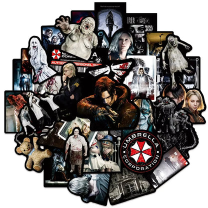 50PCS Resident Evil Requiem Game Graffiti Stickers Exquisite Fashion DIY Guitar Phone Laptop Suitcase Water Cup Skateboard Decal
