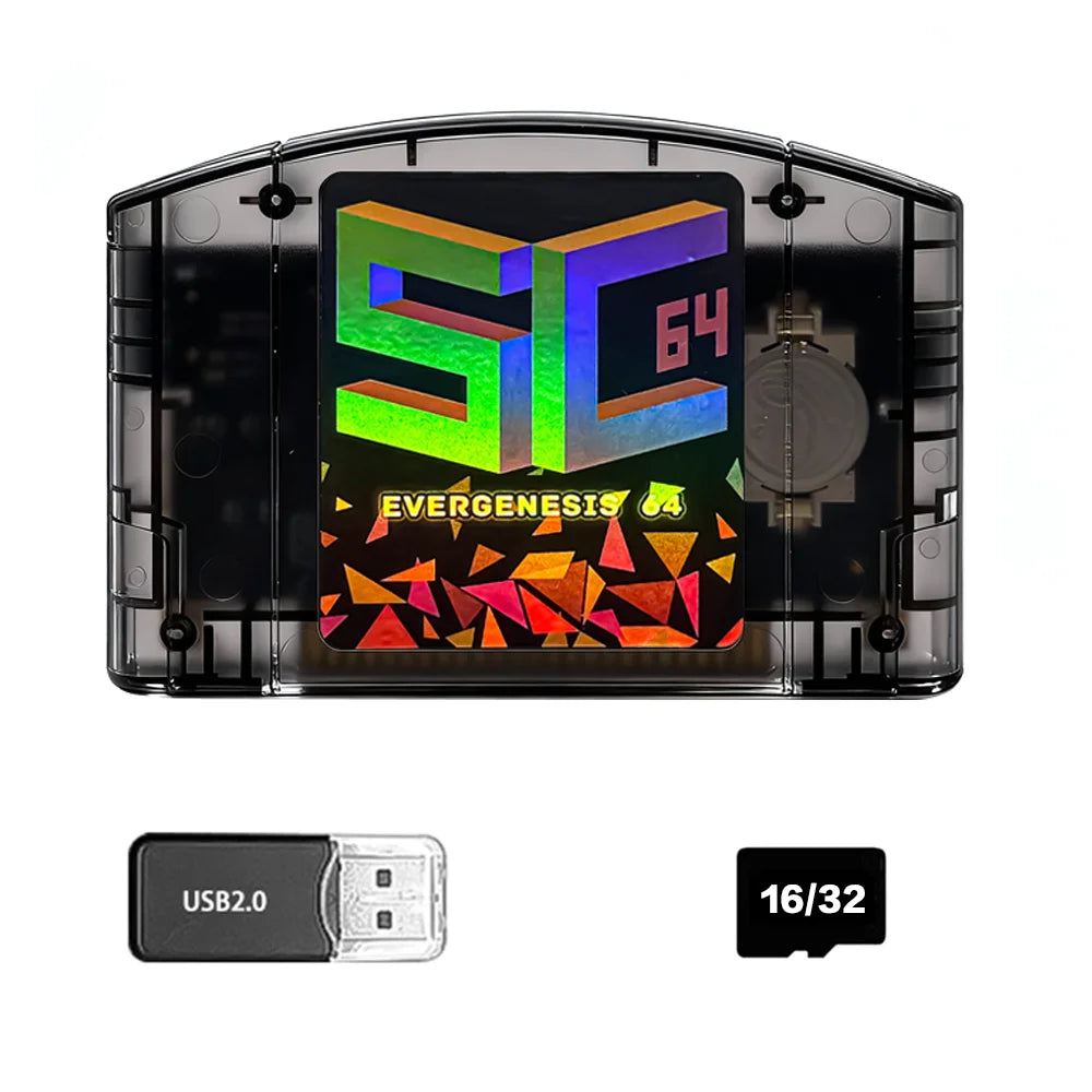 SC64 Open Source FlashCard N64 5000 in 1 Game Cartridge For Nintendo 64 Video Game Console Compatibility 64DD/SNES/GB Games