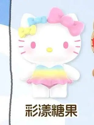 New Hello Kitty Swimsuit Party Series Blind Box Cute Mini Beans Doll Car Dashboard Figurine Ornament Surprise Box Birthday Gift