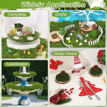 500/30G Artificial Green Plants Eternal Life Moss Mini Landscape Fake Grass DIY Crafts Grass Garden Home Room Potting Decoration
