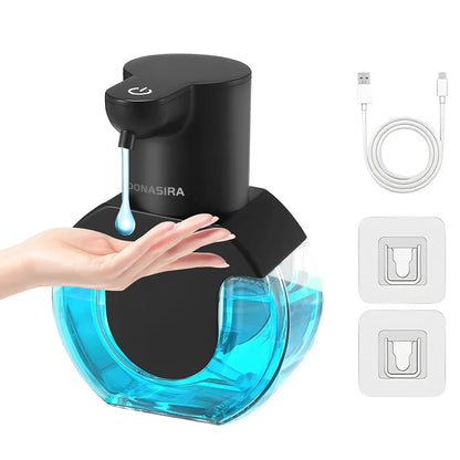 420ML P10 Large Capacity Light Display Desktop Or Wall-Mounted Waterproof USB Rechargeable Automatic Smart Sensor Soap Dispenser