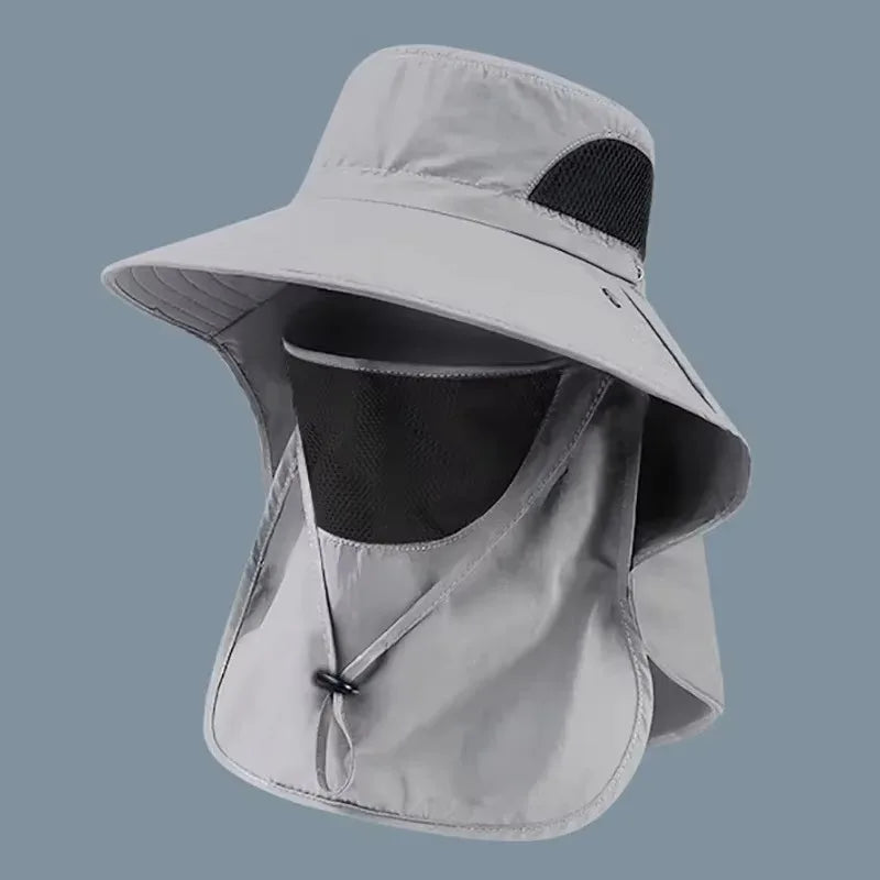 Men's Summer Fishing Hat Wide Brim UV Protection Cap for Outdoor Sports Climbing Lightweight Sun Hat Fishing Cap