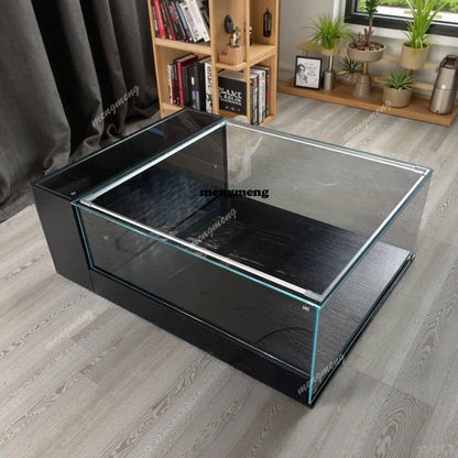 Model display cabinet home coffee table glass dustproof display cabinet creative customization