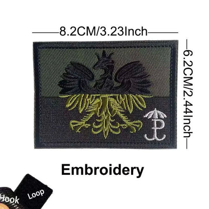 Poland Flag Polish Eagle Clothes Applique Morale Emblem Embroidery Patches,IR Reflective Badge Tactical Sticker For Backpack,Hat