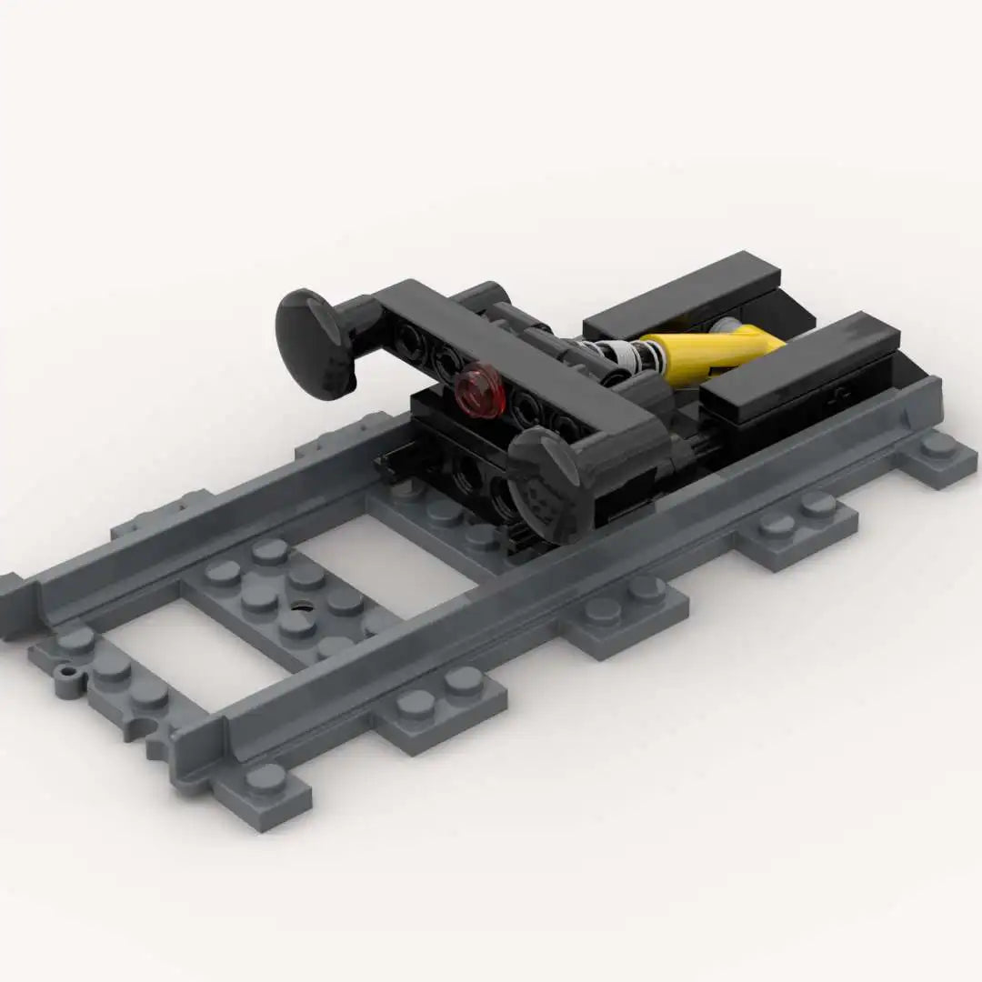 MOC Train Carriage Model, Rail Transport Vehicle, Coal Transport Vehicle, Rail Lift Pole Indicator Light, Train Accessories