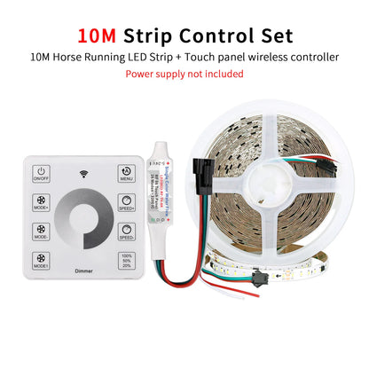 10m WS2811 Running Water Flowing LED Strip Light SMD2835 Horse Race Pixel Addressable Flexible Linear Lamp Set 120LEDs/m DC24V