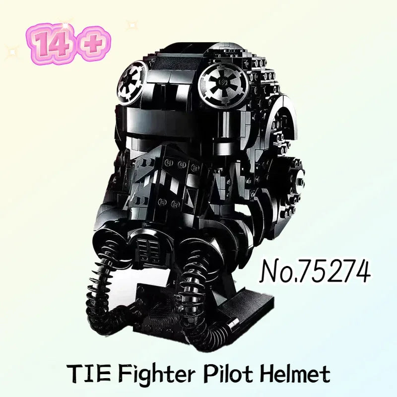 The Cheapest 724 pcs fighter pilot helmet collection-grade building block model toy, birthday decoration gift