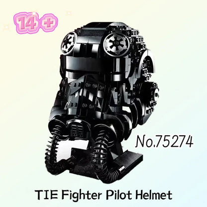The Cheapest 724 pcs fighter pilot helmet collection-grade building block model toy, birthday decoration gift