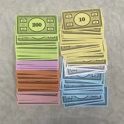 150 pcs Game Prop Money, Refill Pack with 7 Denominations, Ideal for Family Entertainment Parties and Outdoor Games