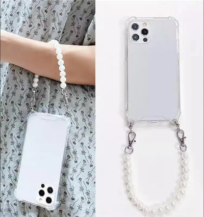 Pearl Bracelet Chain Phone case For iPhone 17 Air 16 Plus 14 13 12 11 15 Pro Max Shockproof Protection Cover