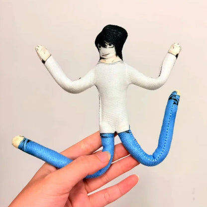 24CM Anime Death Note L & Yagami Light Bendable Abstract Doll, Freely Poseable Joint Figure, Travel Buddy Plush Decor Toy