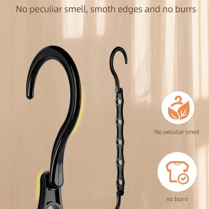10/5Pcs Black Magic Space Saving Hangers Premium Smart Hanger Hooks Sturdy Cascading Hangers with 5 Holes for Heavy Clothes Clos