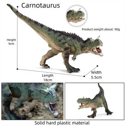 Simulation Jurassic World Carnotaurus Dinosaur Figure Solid Realistic Horned Bull Dinosaur Model PVC Animal Figurines Cognitive