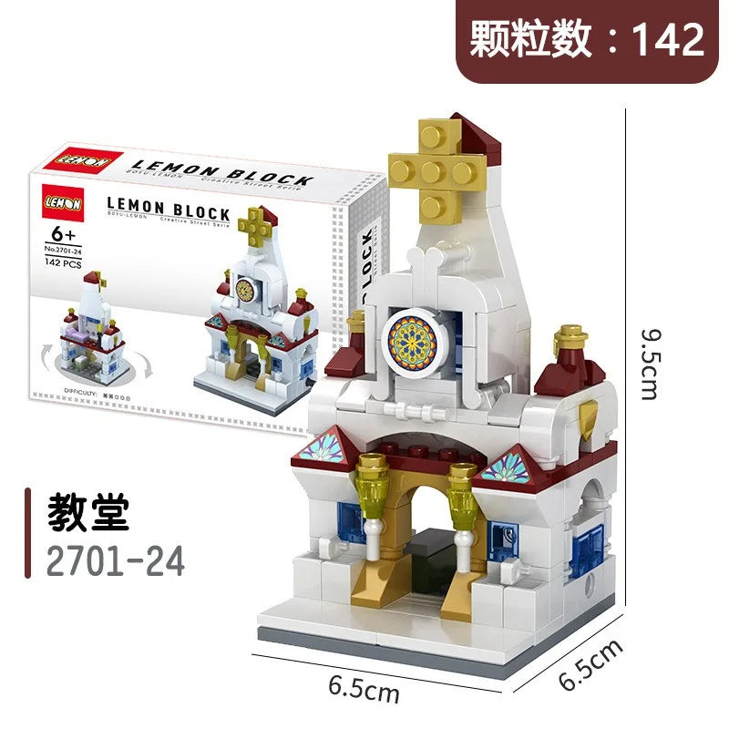 Mini House Building Blocks City Store Street View Snack Street Figures Children's Toys Boys and Girls Gifts Compatible With Lego