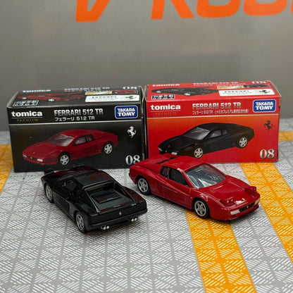 Takara Tomy Tomica Premium 08 Ferrari 512 TR Diecast Alloy Car Model 1:64 Classic Supercar Replica Desktop Ornament Hobby