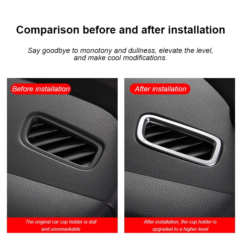 For Porsche Macan 2014-2024 Car Instrument Dashboard Side Outlet Air Vent Trim Decorative Frame Cover Interior Modification