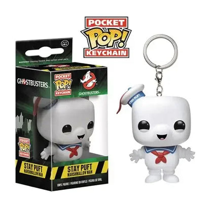 Funko Pop MOVIES Ghostbusters Stay Puft Marshmallow Man Slimer Keychain Toy 4CM PVC Vinyl Figures Pocket Pop Key Chain Toys