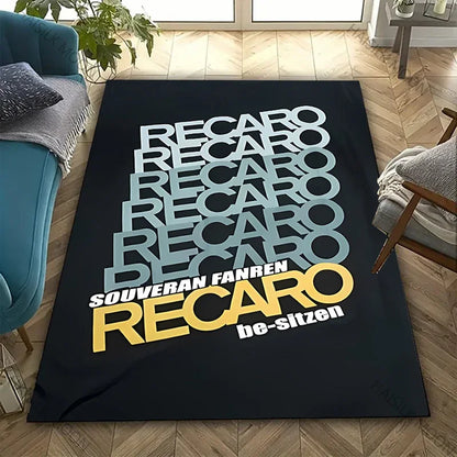 13 Styles R-Recaro Logo Pattern Printed Rug for Living Room, Bedroom, Office, Large Area,Stain Resistant Carpet,Stylish Gift Mat