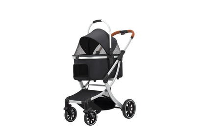 STLFFactory Price Foldable Pet Stroller with Shock Absorbers and Mesh Windows for Cats and Dogs