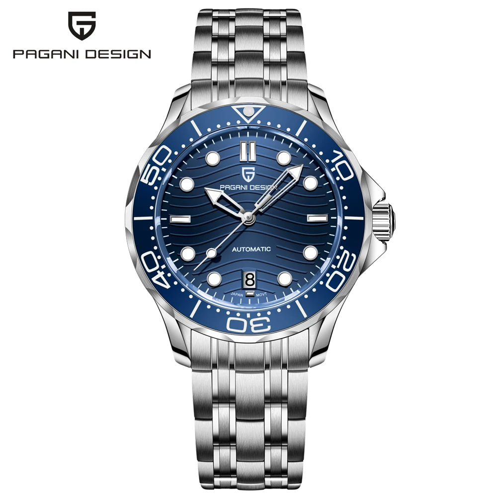 2025 New PAGANI DESIGN Diving Mens Watches Gold Luxury Automatic Watch For Men Mechanical Wristwatches AR Sapphire Ceramic Bezel