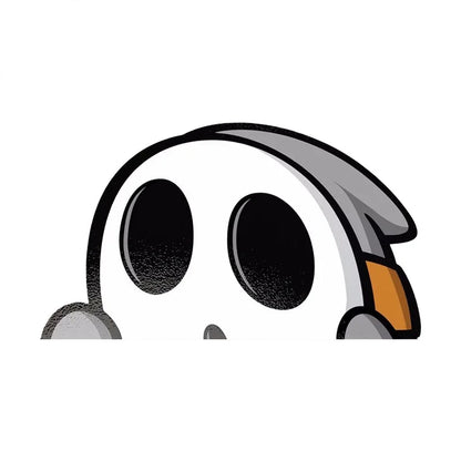 Car Stickers Cartoon Shy Guy Peeker Chibi Big Head Decal JDM Window Car Bumper Graffiti Decoration