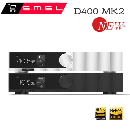SMSL D400 MK2 Digital Music Lossless Audio Decoder HIFI Audiophile-grade AK4499EX AK4191 DSD512 MQA Decoding DAC D400MK2