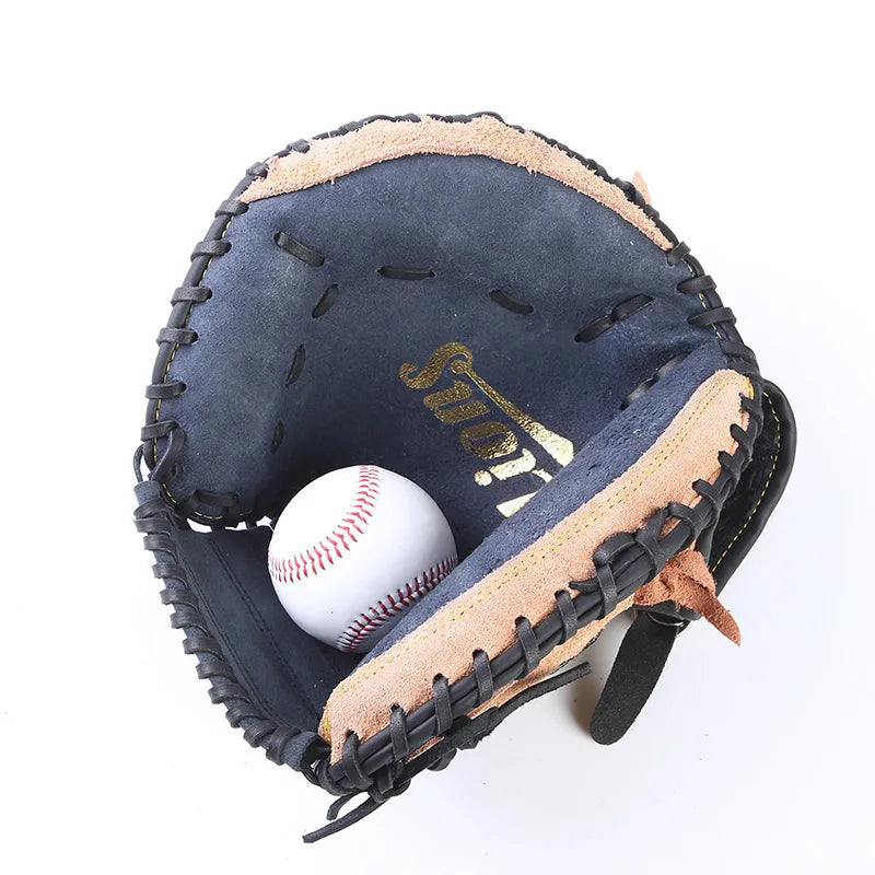 Professional Baseball Glove Leather Baseball Catcher Glove 12.5 Left Hand Practice Equipment Softball Training Catcher Gloves