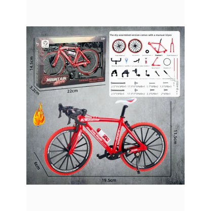 Alloy Bicycle Model, Pressure Melting Assembled Bicycle Toy, Simulation Collectible, Gift, Toy