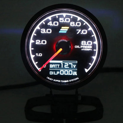 62mm GReddi LCD Digital Display Car Gauge Oil Pressure Oil Temperature Water Temperature Voltmeter Boost Gauge