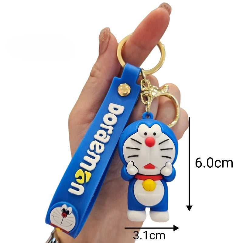 Cartoon Doraemon Keychain Cute Doll Dingdang Cat Car Keychain Backpack Pendant Kawayi Jewelry Toy Children's Birthday Gift